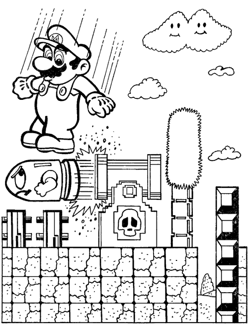 paper mario characters coloring pages