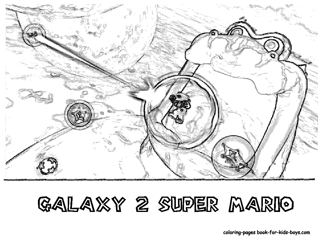 super mario galaxy 2 coloring pages
