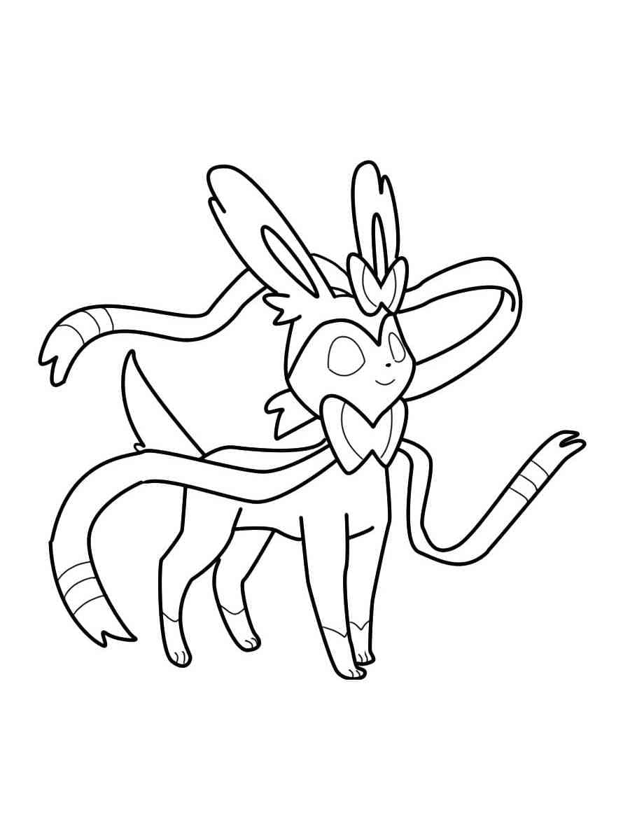 Free printable Sylveon coloring page #181521 from Video Games collection Free printable Sylveon coloring page #181521 from Video Games collection