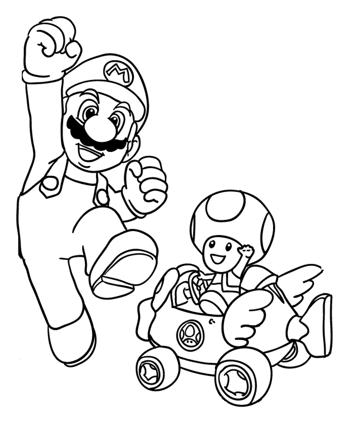 Drawings Toad Video Games Printable Coloring Pages