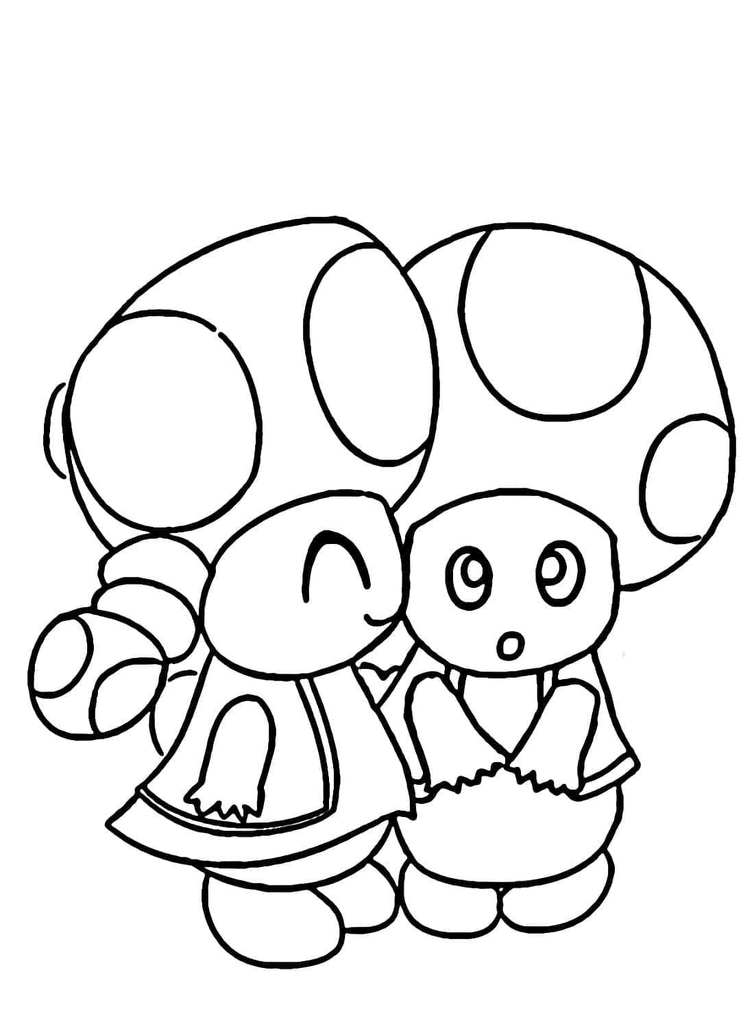 Free printable Toad coloring page #214979 from Video Games collection