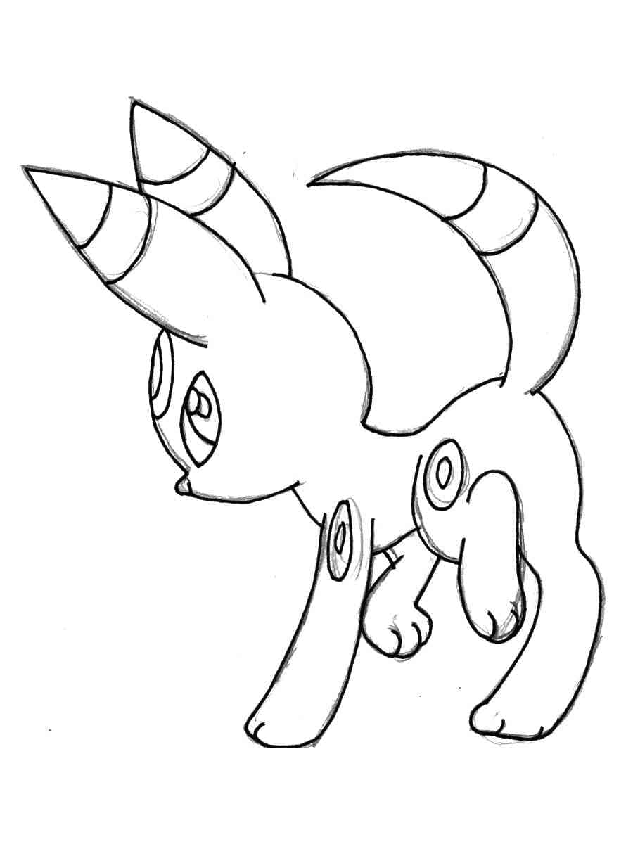 Free printable Umbreon coloring page #181553 from Video Games collection
