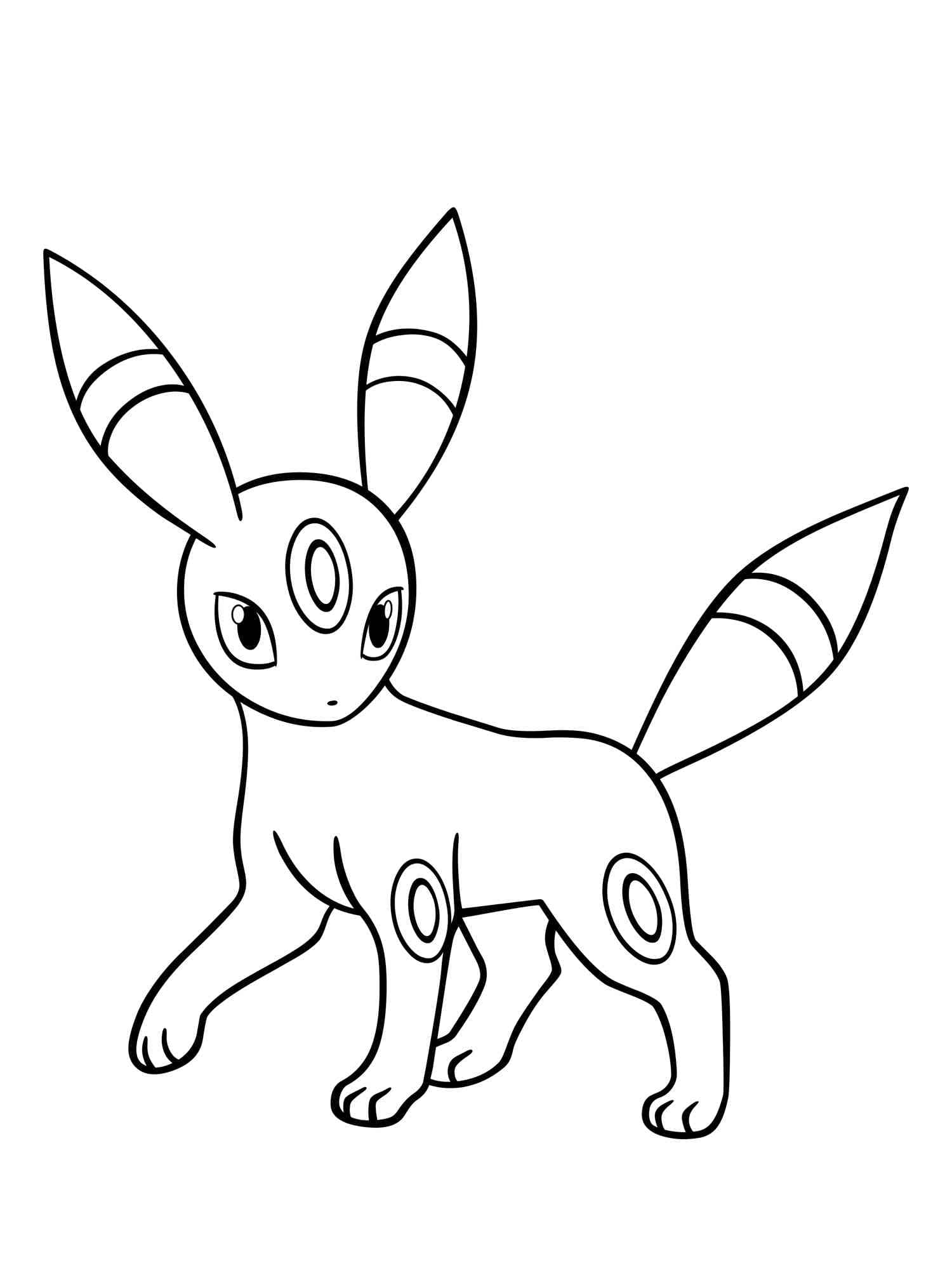Free printable Umbreon coloring page #181563 from Video Games collection Free printable Umbreon coloring page #181563 from Video Games collection