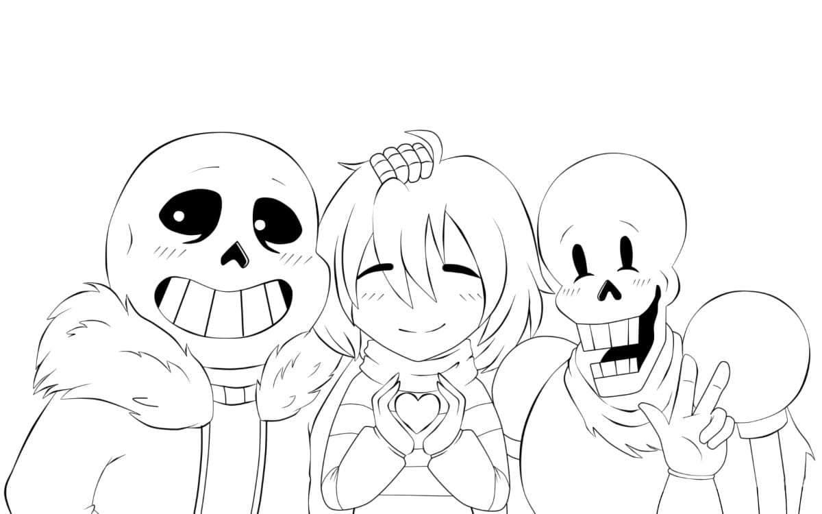 Free printable Undertale coloring page #213625 from Video Games collection