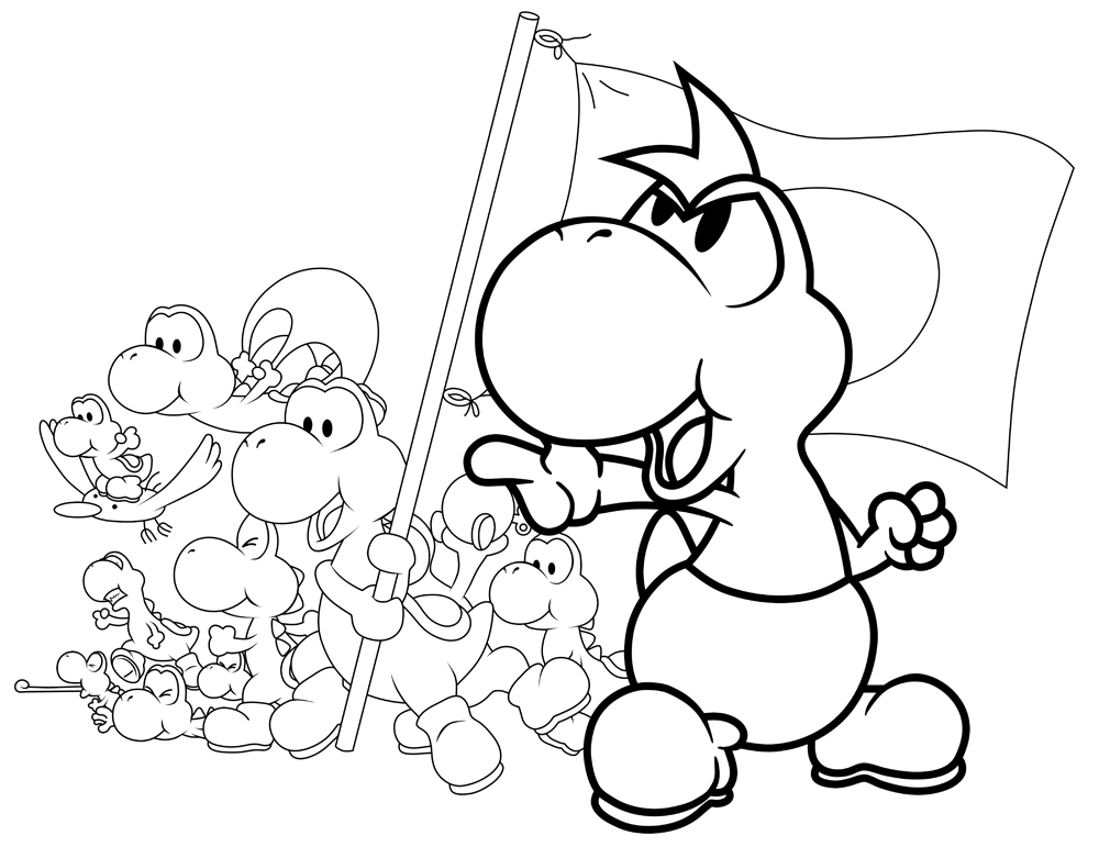Coloring page: Yoshi (Video Games) #113496 - Free Printable Coloring Pages