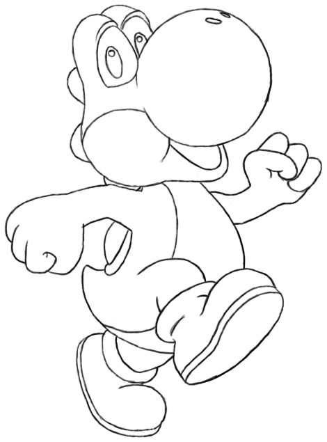 Yoshi #113510 (Video Games) – Printable coloring pages