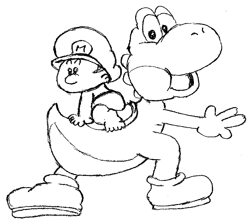 Coloring page: Yoshi (Video Games) #113516 - Free Printable Coloring Pages