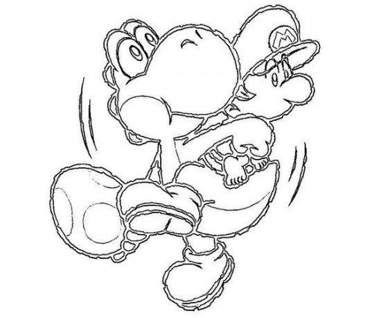 Coloring page: Yoshi (Video Games) #113551 - Printable coloring pages