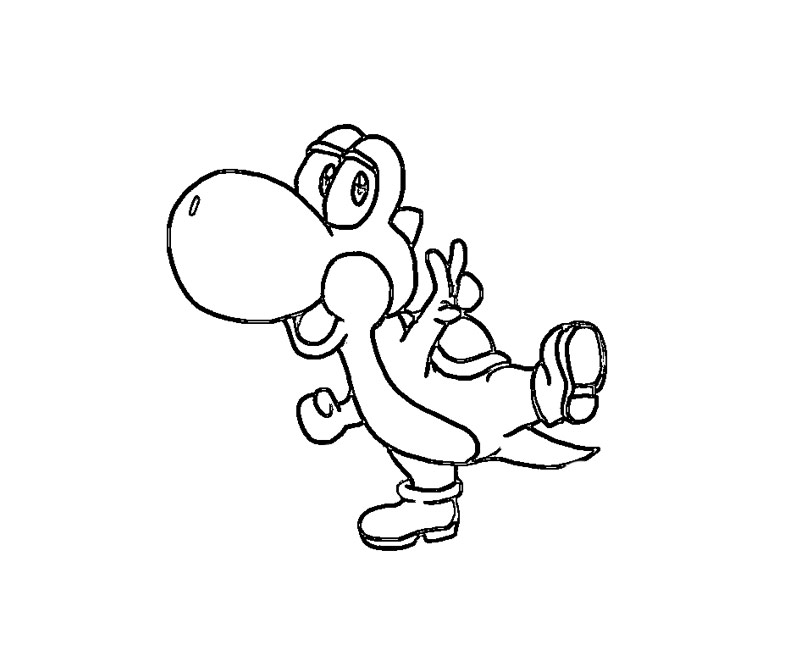 Coloring page: Yoshi (Video Games) #113578 - Free Printable Coloring Pages