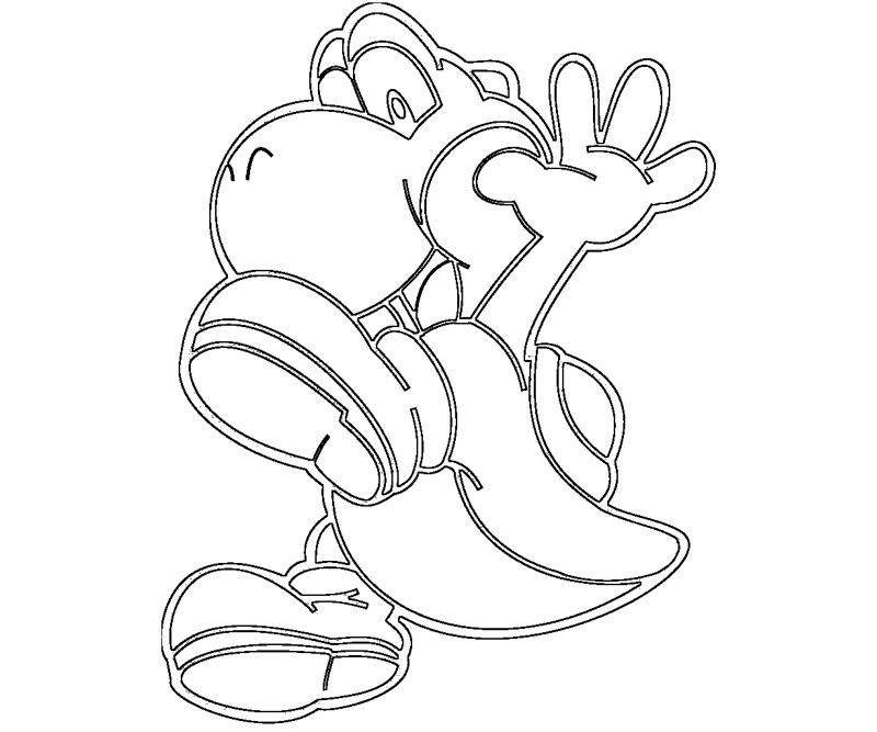 Coloring page: Yoshi (Video Games) #113605 - Printable coloring pages