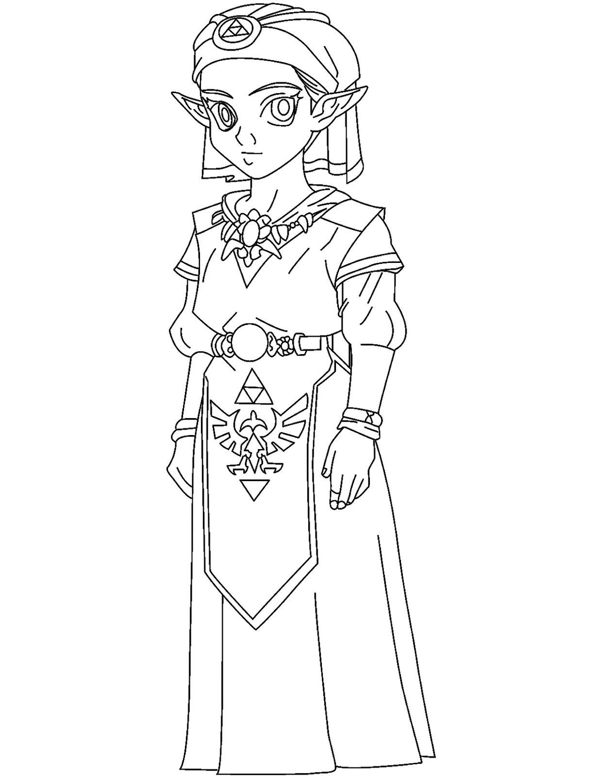 Coloring page: Zelda (Video Games) #113205 - Free Printable Coloring Pages