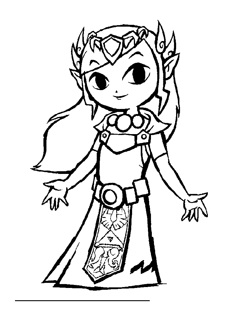 Coloring page: Zelda (Video Games) #113216 - Free Printable Coloring Pages