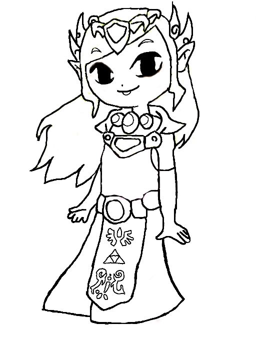 Coloring page: Zelda (Video Games) #113217 - Free Printable Coloring Pages