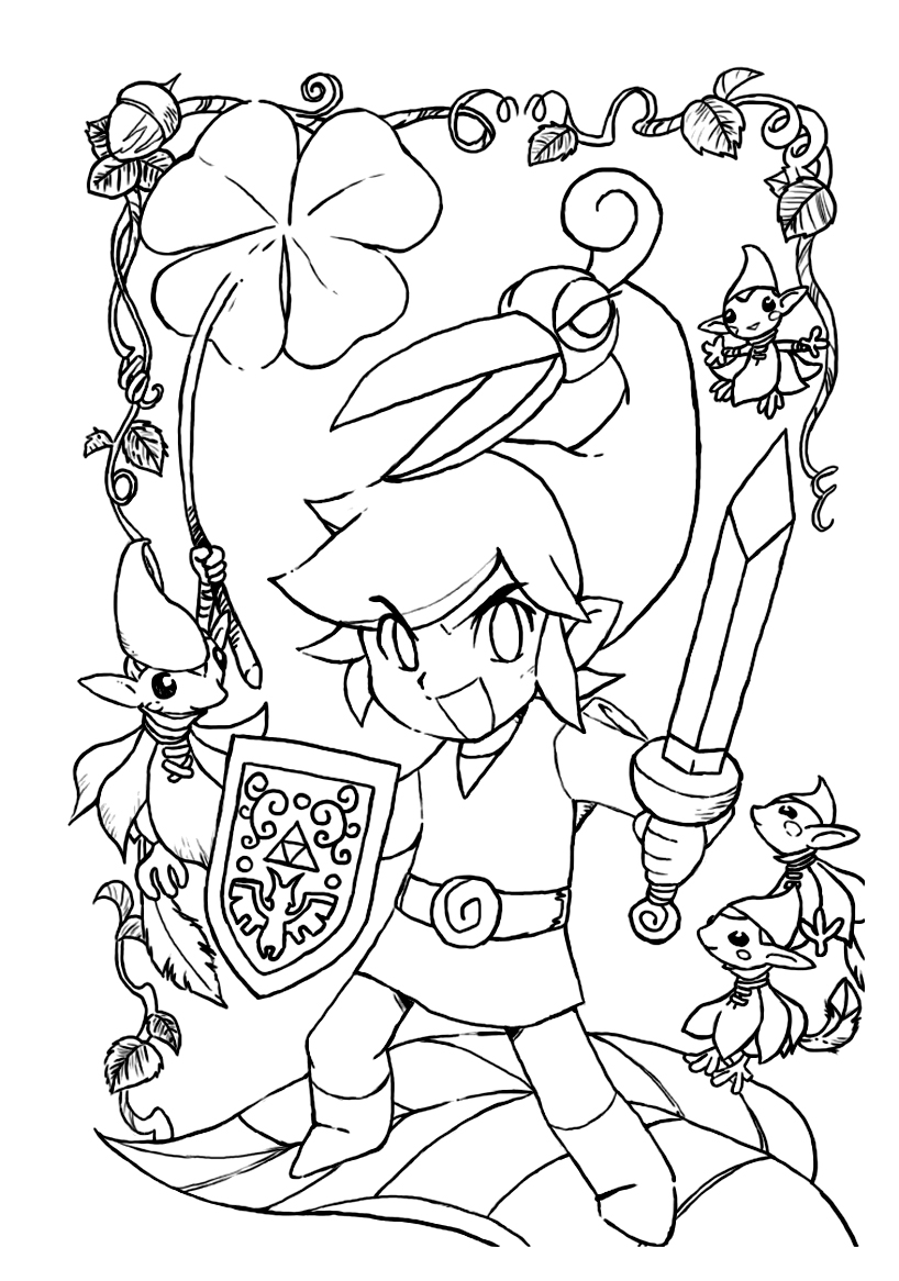 Coloring page: Zelda (Video Games) #113229 - Free Printable Coloring Pages