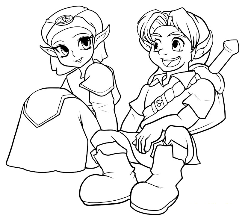 Coloring page: Zelda (Video Games) #113234 - Free Printable Coloring Pages