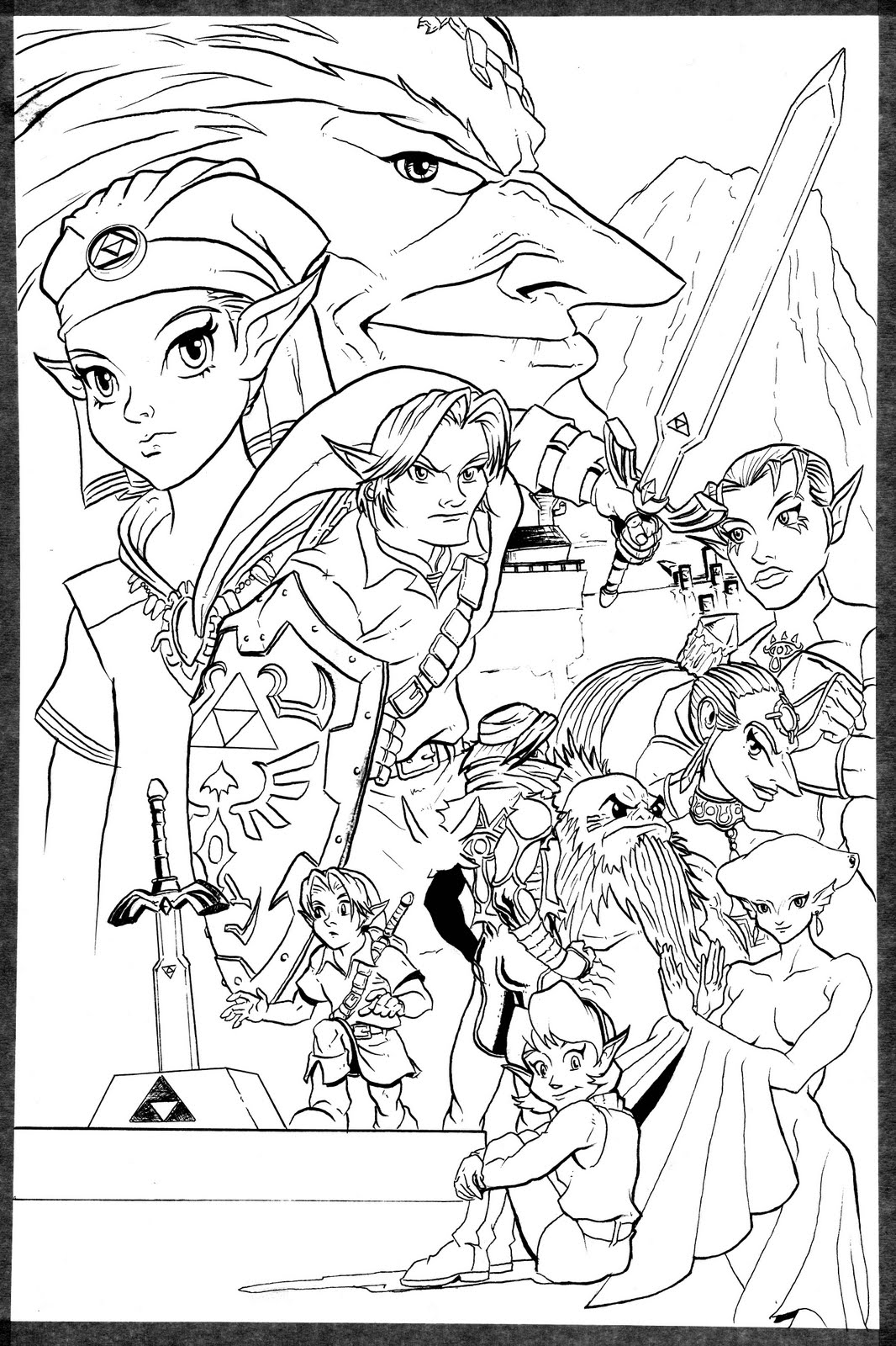 Coloring page: Zelda (Video Games) #113256 - Free Printable Coloring Pages