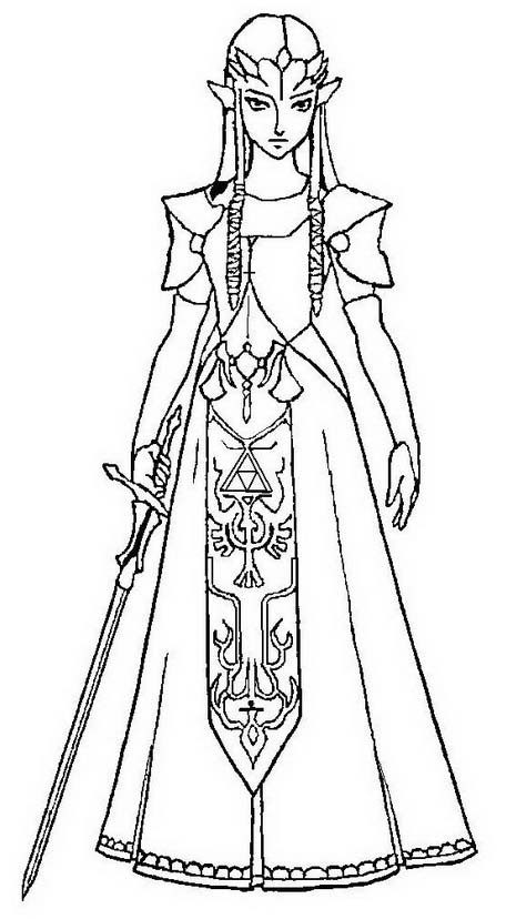 Coloring page: Zelda (Video Games) #113268 - Free Printable Coloring Pages