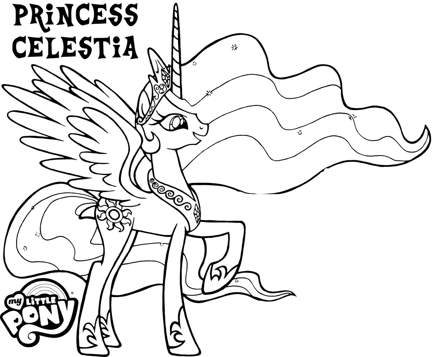Free printable Celestia coloring page #169958 from Cartoon Characters collection