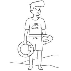 Lifeguard - Free printable coloring pages