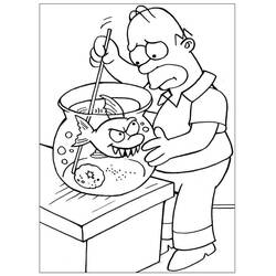 Homer Simpson - Free printable coloring pages