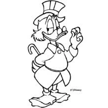 Scrooge McDuck - Free printable coloring pages