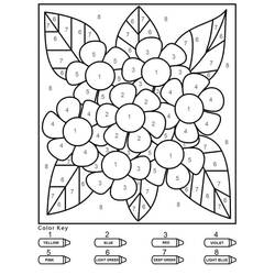 Flowers Color by Numbers - Free printable coloring pages
