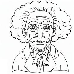 Albert Einstein - Free printable coloring pages