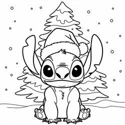 Christmas Stitch - Free printable coloring pages