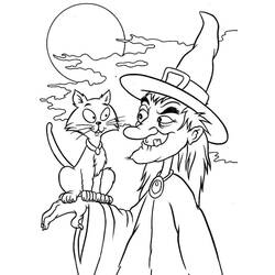 Halloween Witch (Holidays and Celebrations) coloring page #200294 to print and color