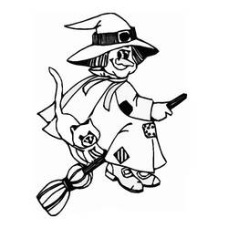 Halloween Witch (Holidays and Celebrations) coloring page #200303 to print and color