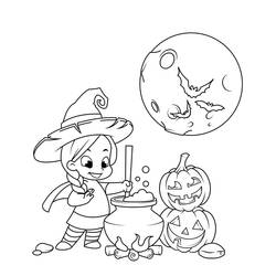 Halloween Witch (Holidays and Celebrations) coloring page #200323 to print and color