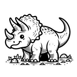 Triceratops - Free printable coloring pages