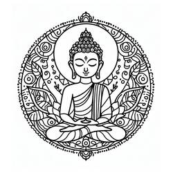 Buddha - Free printable coloring pages