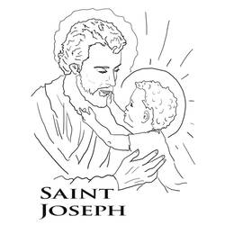 Saint Joseph - Free printable coloring pages
