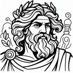 Zeus - Free printable coloring pages