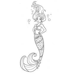Mermaid Barbie - Free printable coloring pages