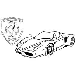 Ferrari (Transportation) coloring page #186899 to print and color