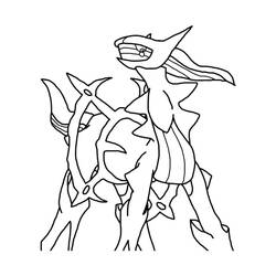 Arceus - Free printable coloring pages
