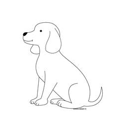 Cachorro - Dibujos para colorear gratis