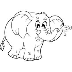 Dibujo Elefante (Animales) #6295 para imprimir y colorear