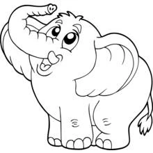 Dibujo Elefante (Animales) #6296 para imprimir y colorear