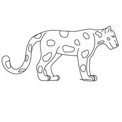 Jaguar - Dibujos para colorear gratis