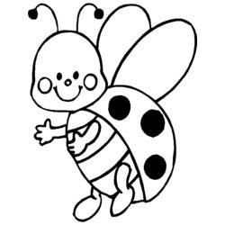 Mariquita - Dibujos para colorear gratis