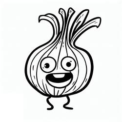 Cebolla - Dibujos para colorear gratis