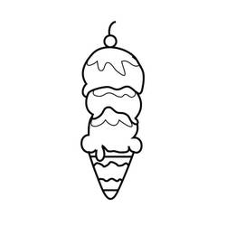 Dibujo Helado (Comida y Nutrición) #177633 para imprimir y colorear