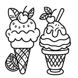 Dibujo Helado (Comida y Nutrición) #218960 para imprimir y colorear
