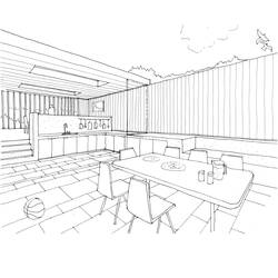 Dibujo Comedor (Edificios y Arquitectura) #66296 para imprimir y colorear