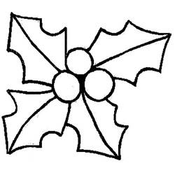 Acebo de Navidad - Dibujos para colorear gratis