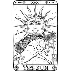 Carta de Tarot - Dibujos para colorear gratis
