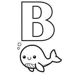 Letra B - Dibujos para colorear gratis